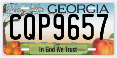 GA license plate CQP9657