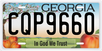 GA license plate CQP9660