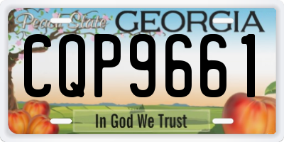 GA license plate CQP9661