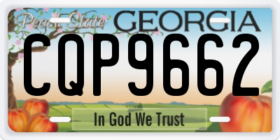 GA license plate CQP9662