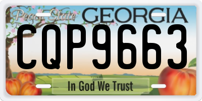 GA license plate CQP9663