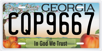 GA license plate CQP9667