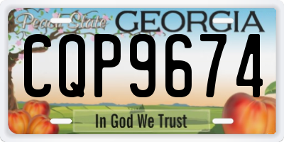 GA license plate CQP9674