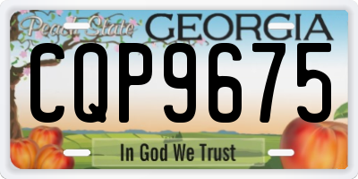 GA license plate CQP9675
