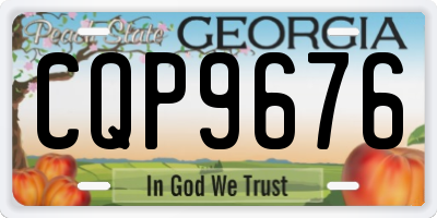 GA license plate CQP9676