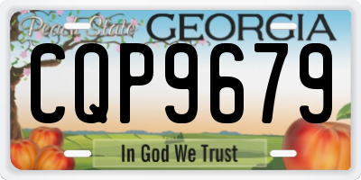 GA license plate CQP9679