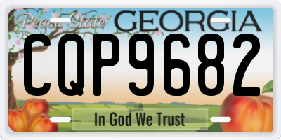 GA license plate CQP9682