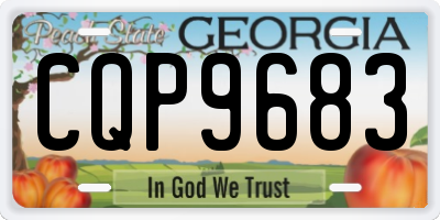 GA license plate CQP9683