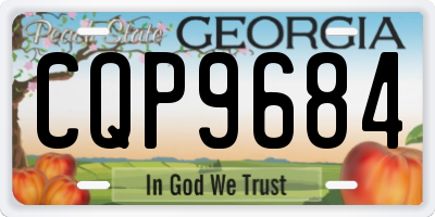GA license plate CQP9684