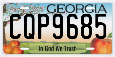 GA license plate CQP9685