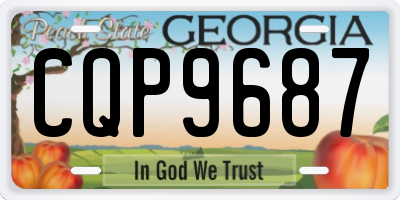 GA license plate CQP9687