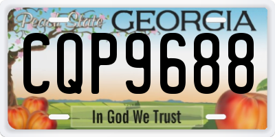GA license plate CQP9688