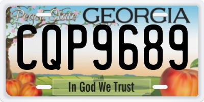 GA license plate CQP9689