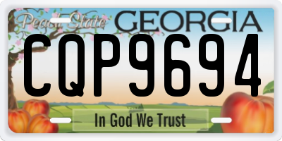 GA license plate CQP9694