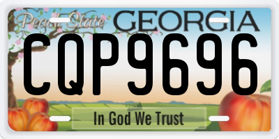 GA license plate CQP9696