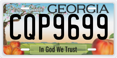 GA license plate CQP9699