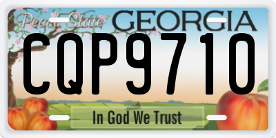 GA license plate CQP9710