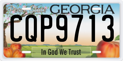 GA license plate CQP9713