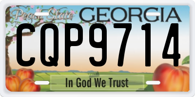 GA license plate CQP9714