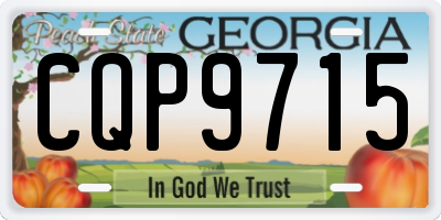 GA license plate CQP9715
