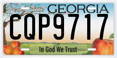 GA license plate CQP9717