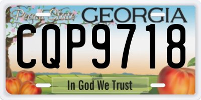 GA license plate CQP9718