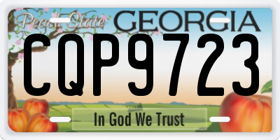 GA license plate CQP9723