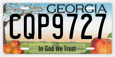 GA license plate CQP9727