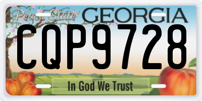 GA license plate CQP9728