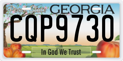GA license plate CQP9730