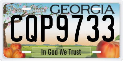 GA license plate CQP9733
