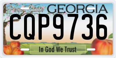 GA license plate CQP9736