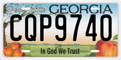 GA license plate CQP9740