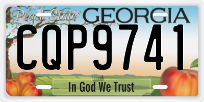 GA license plate CQP9741