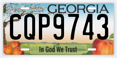 GA license plate CQP9743