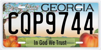 GA license plate CQP9744