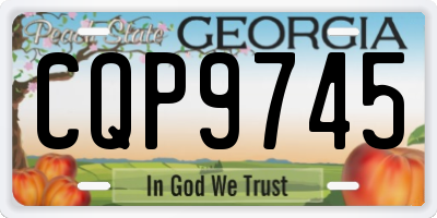 GA license plate CQP9745