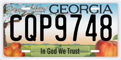 GA license plate CQP9748
