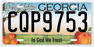 GA license plate CQP9753
