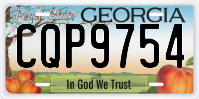 GA license plate CQP9754