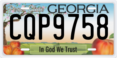 GA license plate CQP9758