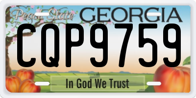 GA license plate CQP9759
