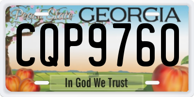 GA license plate CQP9760