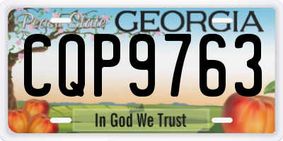 GA license plate CQP9763