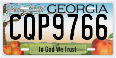 GA license plate CQP9766