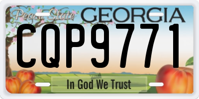 GA license plate CQP9771