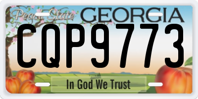 GA license plate CQP9773