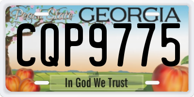 GA license plate CQP9775