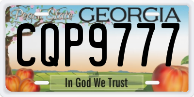 GA license plate CQP9777