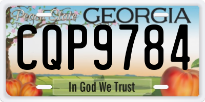 GA license plate CQP9784